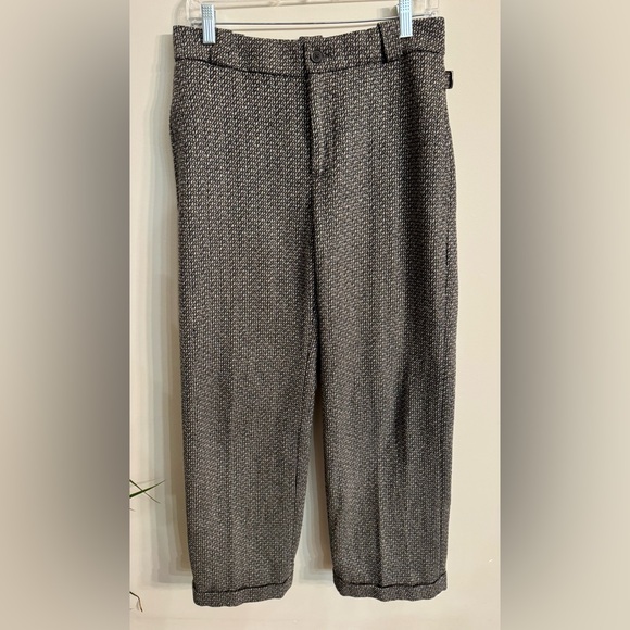 Banana Republic Pants - Banana Republic Women’s  Black and Tan Wool Blend Cuffed Hem Dress Pants Size 6P